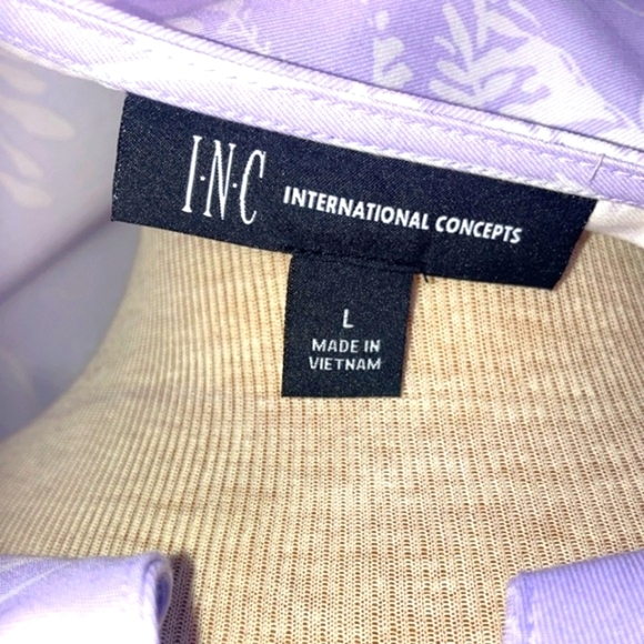 Lavender floral print dress by INC International Concepts with tie front - Picture 15 of 16
